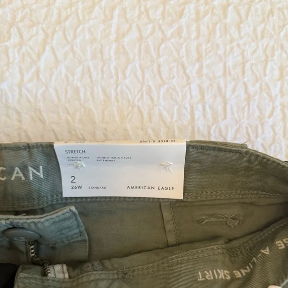 NWT American Eagle Hi-Rise A-Line Utility Skirt - Size 2 - Picture 3 of 10